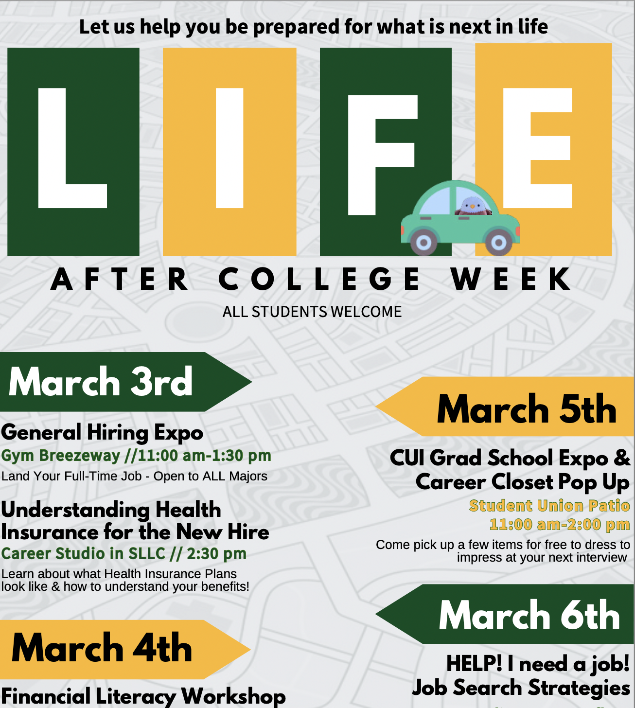 Life After College Week Poster 